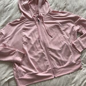 Pink zip-up hoodie